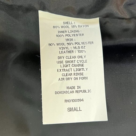 Neff Varsity Jacket App State Black Wool Sz S - Picture 6 of 11